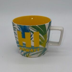 Starbucks Hi Hawaii Yellow Tropical Palm Leaf 2016